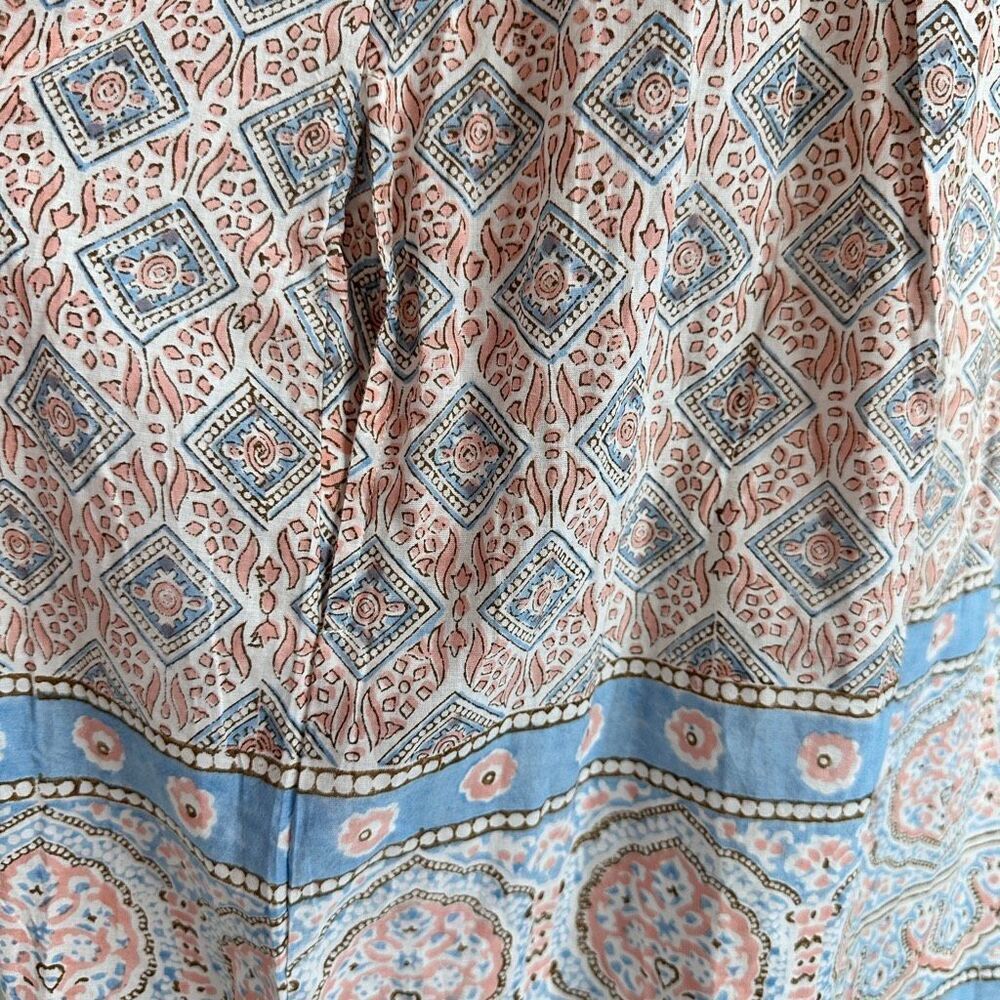 Sohana Block Print Cotton Boho Tassel Dress M NWT India Boho - Picture 12 of 15